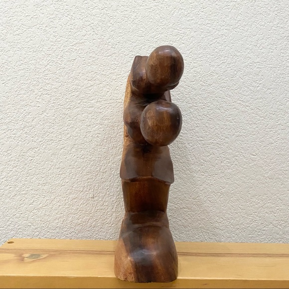 Ocean Blue Company Wood Carved Statue Sculpture Abstract Man Woman Yoga MCM - Picture 3 of 12